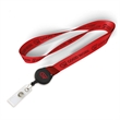 1/2" Polyester/Badge Reel/Metal Clip Lanyard Combo | https://www.bestnamebadges.com
