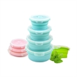 Folding Silicone Lunch Box w/ Custom Imprint | https://www.bestnamebadges.com