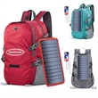 Portable Foldable Hiking Daypack Backpack with Solar Panel | https://www.bestnamebadges.com