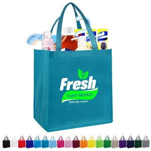 Custom Printed Non Woven Grocery Tote Bag ( 12" X 13" X 8" )