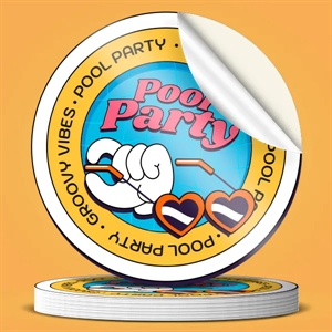 Circle Stickers, Die Cut Stickers | https://www.bestnamebadges.com