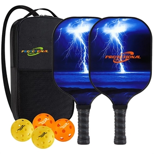 Comfort Grip Pickleball Paddles Set with Table Tennis Bag 