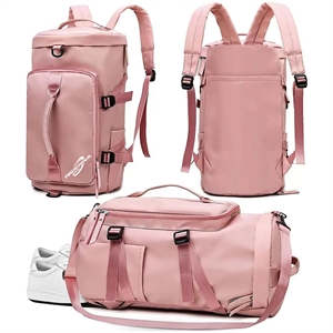 Gym Travel Backpack Duffel Bag with Shoes Compartment 