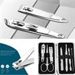 7pcs Stainless Steel Nail Clipper Tool Set All Over Printing | https://www.bestnamebadges.com
