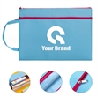 Portable A4 Handle Zipper File Bags All Over Printing | https://www.bestnamebadges.com