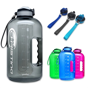 2.2L Customizable Water Bottle With Time Marker And Handle