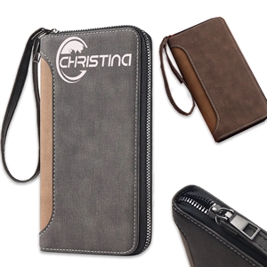 Multi-functional Anti-Aging Fashion Long Wallet With Zipper