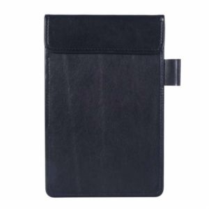 A6 Pu Leather Magnetic Clipboard With Pen Holder Loop