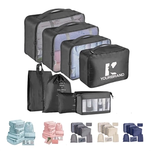8pcs Waterproof Mesh Travel Luggage Packing Organizer