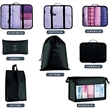 8pcs Waterproof Mesh Travel Luggage Packing Organizer | https://www.bestnamebadges.com