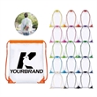 Muticolor Durable PVC  Adjustable Clear Drawstring Bagpack | https://www.bestnamebadges.com