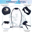 Muticolor Durable PVC  Adjustable Clear Drawstring Bagpack | https://www.bestnamebadges.com