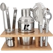 Custom Fashion 8-Piece Silver Cocktail Shaker Set | https://www.bestnamebadges.com