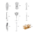 Custom Fashion 8-Piece Silver Cocktail Shaker Set | https://www.bestnamebadges.com