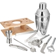 Custom Fashion 8-Piece Silver Cocktail Shaker Set | https://www.bestnamebadges.com