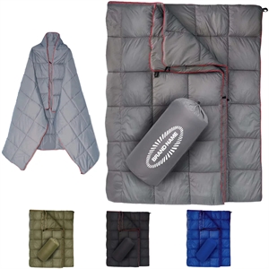 Branded Puffy Waterproof  Camping Wearable Packable Blanket