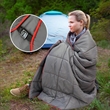 Branded Puffy Waterproof  Camping Wearable Packable Blanket | https://www.bestnamebadges.com