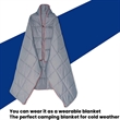 Branded Puffy Waterproof  Camping Wearable Packable Blanket | https://www.bestnamebadges.com