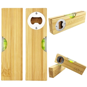 Promotional Bamboo Spirit Level Bottle Opener