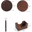 6pcs Round Wooden Coasters Set | https://www.bestnamebadges.com
