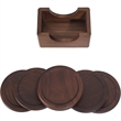 6pcs Round Wooden Coasters Set | https://www.bestnamebadges.com