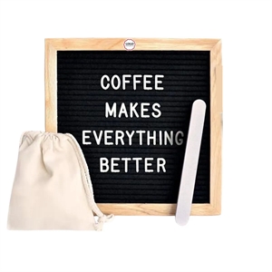 Wood Frame With Felt Letter Board