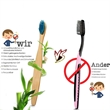 Natural Bamboo Toothbrushes(10pcs in a set) | https://www.bestnamebadges.com