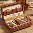 4 Finger Portable Travel Leather Cigar Case | https://www.bestnamebadges.com