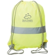 Hi Viz Cinch Bag Reflective Tape Safety Drawstring Backpack | https://www.bestnamebadges.com