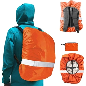 Hi Viz Waterproof Reflective Tape Safety Rain Cover Backpack | https://www.bestnamebadges.com