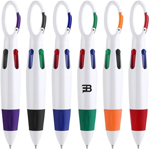 4-in-1 Retractable Mountaineering Buckle Ballpoint Pen
