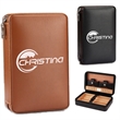 Portable Cigar Box Humidor Travel Leather Case Set | https://www.bestnamebadges.com