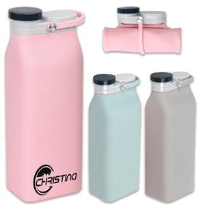 600ml Folding Collapsible Portable Rollable Water Bottle
