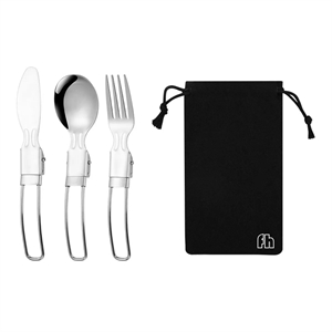 Folding Spoon Fork Knife Set Portable 3 in 1