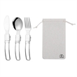 Folding Spoon Fork Knife Set Portable 3 in 1 | https://www.bestnamebadges.com