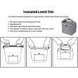 Large Capacity  Durable Roll-top Insulated Lunch Tote Bag | https://www.bestnamebadges.com