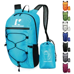 Unisex Packable Water Resistant  Mesh Strap Travel Backpack