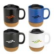 14 oz Ceramic Mug with Cork Base | https://www.bestnamebadges.com