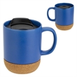 14 oz Ceramic Mug with Cork Base | https://www.bestnamebadges.com