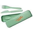 Eco-Friendly Wheat Straw Cutlery Set Travel Picnic Camping | https://www.bestnamebadges.com