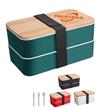 Premium Bento Bamboo Lunch Box with Compartments | https://www.bestnamebadges.com