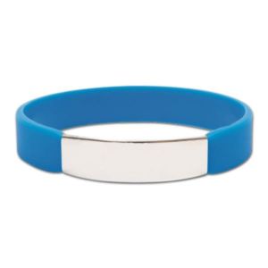 Metal Clip Silicon Wristbands | https://www.bestnamebadges.com