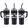 40oz Travel Mug With Straw and Removable Handle | https://www.bestnamebadges.com