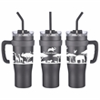 40oz Travel Mug With Straw and Removable Handle | https://www.bestnamebadges.com