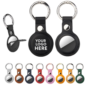 Leather Airtag Holder Keychain