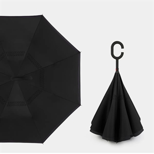 Upside Down Umbrella with C-Shaped Handle