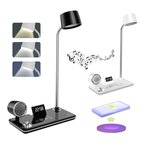 Smart Wireless Charging Desk Lamp with Bluetooth Speaker Clo