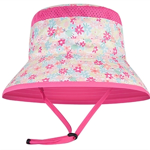 UPF50+ Wide Brim Mesh Kids Sun Hat