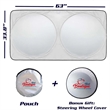 Custom Durable Foldable Reflective Car Windshield Sunshade | https://www.bestnamebadges.com