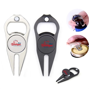 Custom Mutifucntion Golf Divot Tool with bottle opener  | https://www.bestnamebadges.com